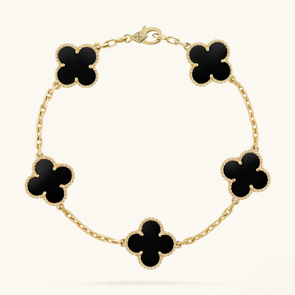 CLOVER | Black/Gold Bracelet | EXTRA 10% OFF