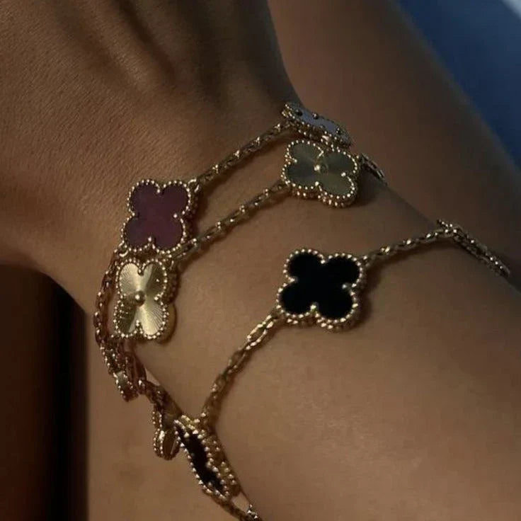 CLOVER | Black/Gold Bracelet | EXTRA 10% OFF