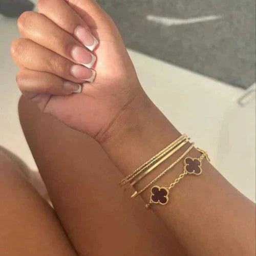 CLOVER | Black/Gold Bracelet | EXTRA 10% OFF